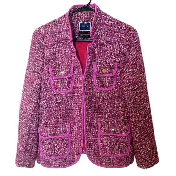 J. Crew Autumn Tweed Fitted Jacket Blazer 8 - Picture 4 of 10